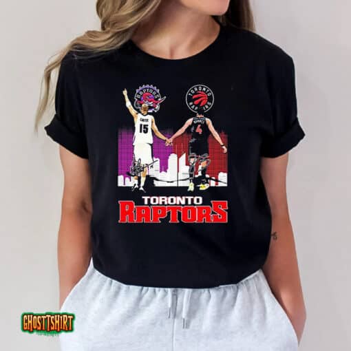 Vince Carter And Scottie Barnes Toronto Raptors Skyline Signatures Unisex T-Shirt