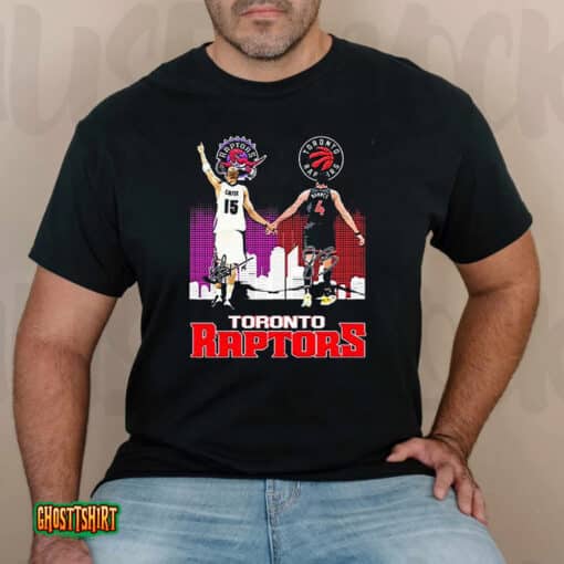 Vince Carter And Scottie Barnes Toronto Raptors Skyline Signatures Unisex T-Shirt