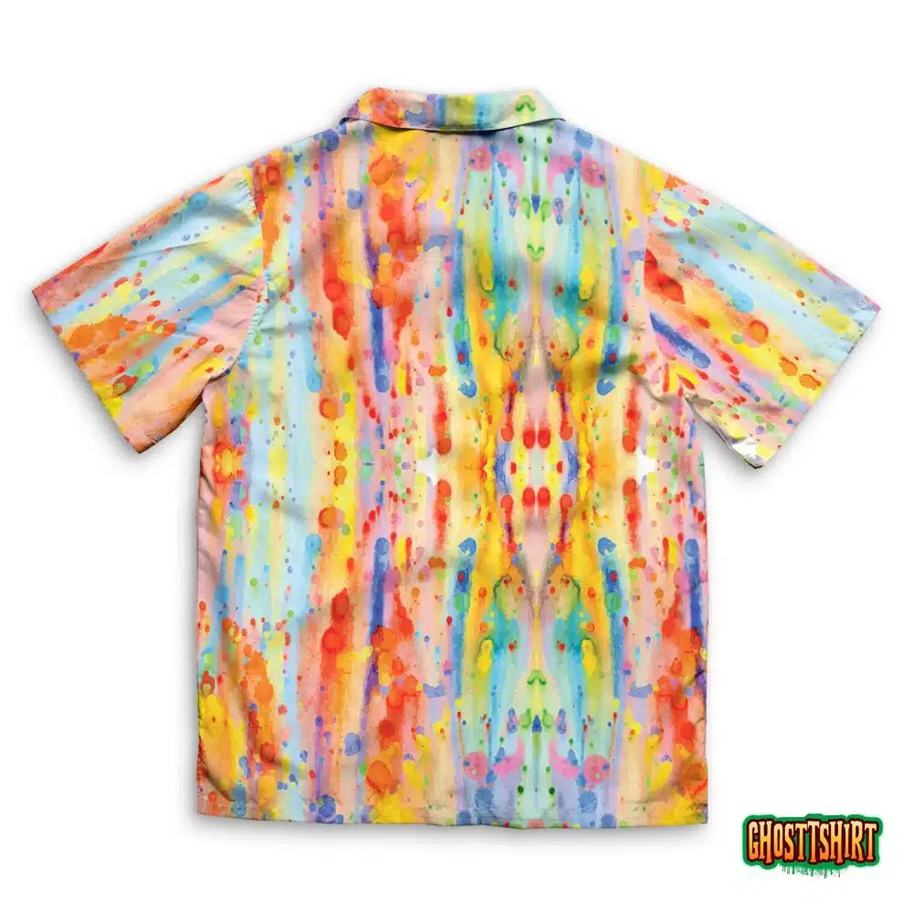 Water Color Flowers Hawaiian Beach Shirt