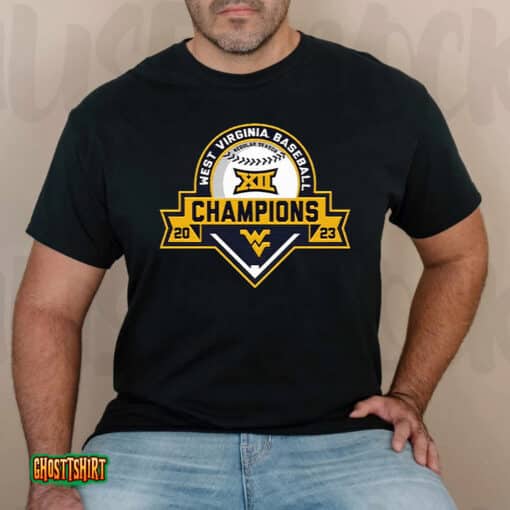 West Virginia Mountaineers 2023 Big 12 Baseball Regular Season Champions Unisex T-Shirt