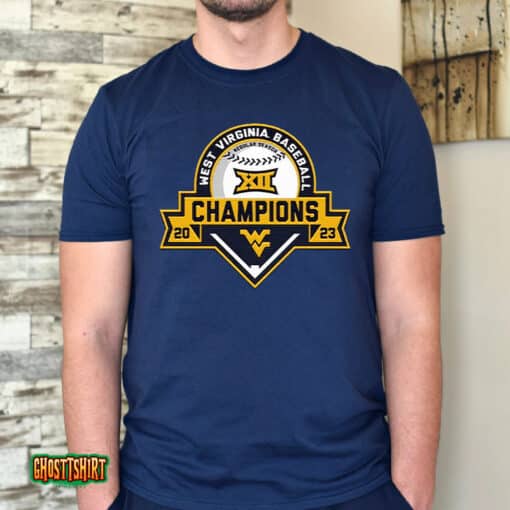 West Virginia Mountaineers 2023 Big 12 Baseball Regular Season Champions Unisex T-Shirt