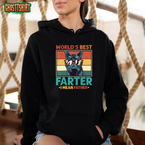 Worlds Best Farter I Mean Father T Shirt Best Cat Dad Ever T-Shirt