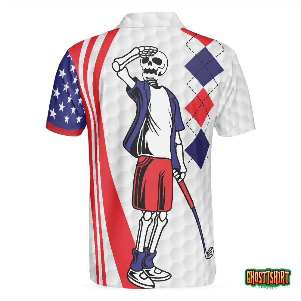 Your Hole Is My Goal Golf American Flag Polo Shirt