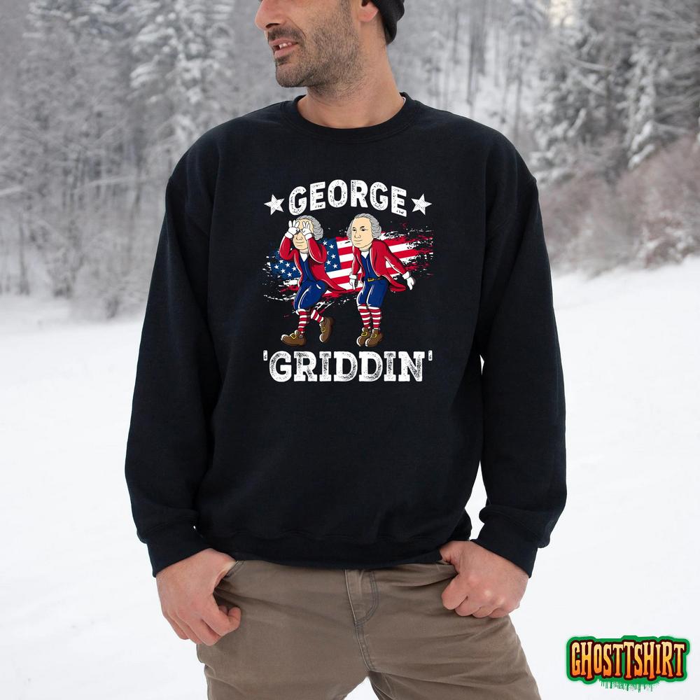 4th Of July George Washington Griddy George Griddin T-Shirt