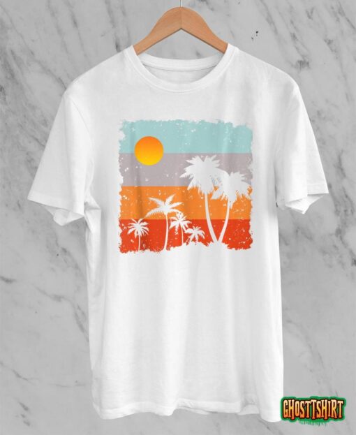 Beach Palm Trees Shirt Summer Vacation Women Men Gifts Tank Top