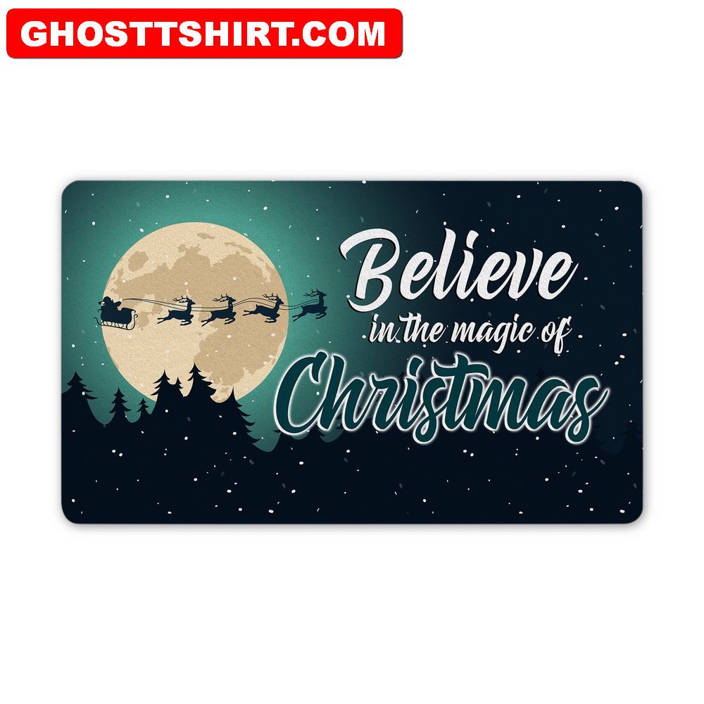 Believe In The Magic Of Christmas Sign Outdoor Christmas Doormat