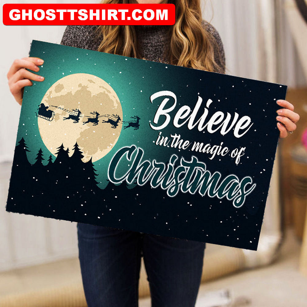 Believe In The Magic Of Christmas Sign Outdoor Christmas Doormat