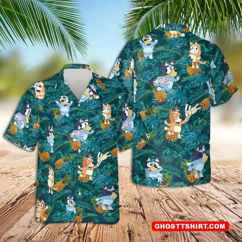 Bluey Hawaiian Shirt Funny Bluey Bluey Beach Best Hawaiian Shirts