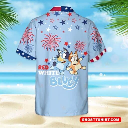 Bluey Hawaiian Shirt Independence Day Cool Hawaiian Shirts