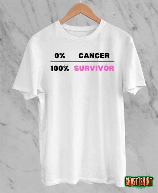 Breast Cancer Survivor Percentage for Awareness and Support T-Shirt