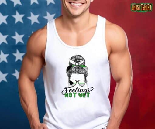 Funny Demiromantic Messy Bun Lady Demiromantic Flag Tank Top