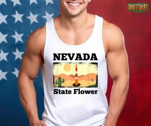 Funny Nevada Flower Construction Cone T-Shirt