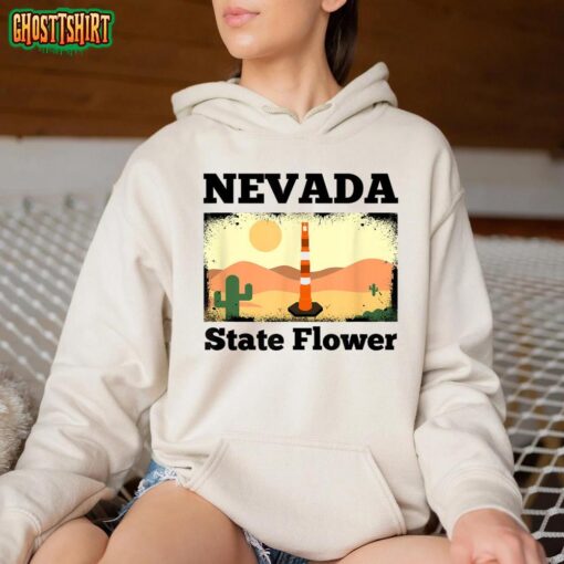 Funny Nevada Flower Construction Cone T-Shirt