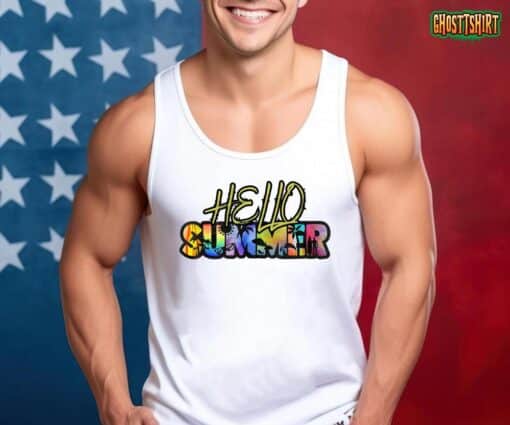 Hello Summer Hawaii Beach Summer Vacation Family Tie Dye T-Shirt