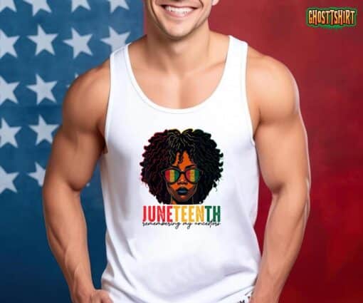 Juneteenth Remembering My Ancestors Loc’d Hair Women Girls T-Shirt