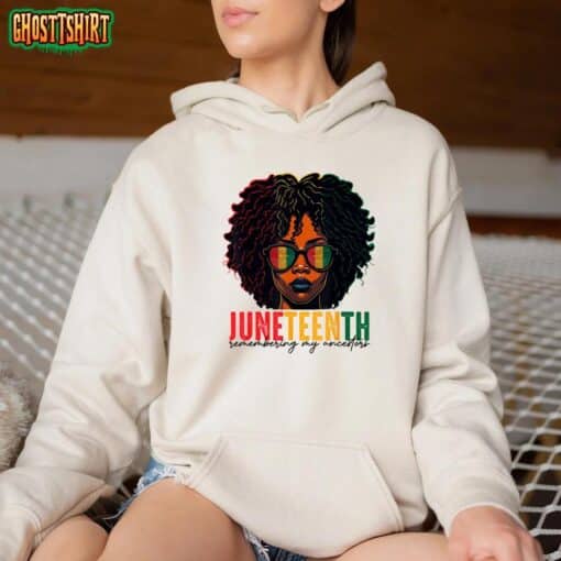 Juneteenth Remembering My Ancestors Loc’d Hair Women Girls T-Shirt