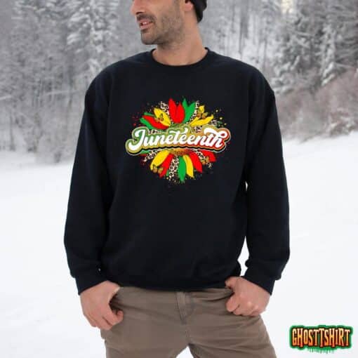 Juneteenth Sunflower Black History Pride African American T-Shirt