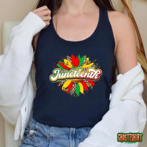 Juneteenth Sunflower Black History Pride African American T-Shirt