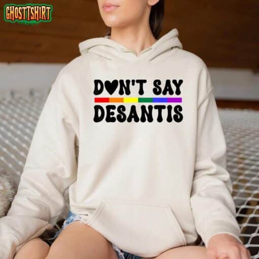 Never Mention DeSantis Florida Shirt that Reads Say Gay LGB T-Shirt