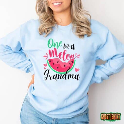 One in a Melon Grandma Summer Birthday Party Matching T-Shirt