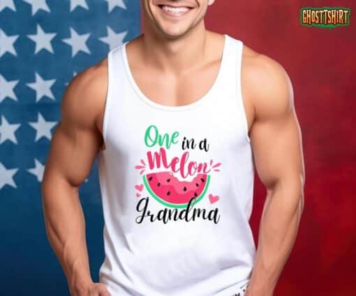 One in a Melon Grandma Summer Birthday Party Matching T-Shirt
