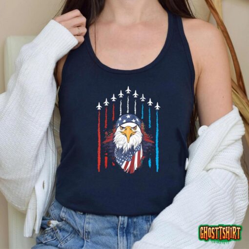 Patriotic Eagle July 4th Of July Fourth July American Flag T-Shirt