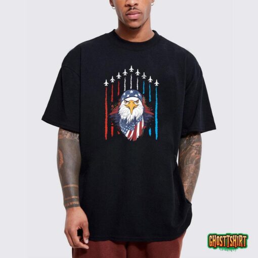 Patriotic Eagle July 4th Of July Fourth July American Flag T-Shirt