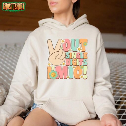 Peace Out Single Digits Retro Groovy 10th Birthday Girl T-Shirt