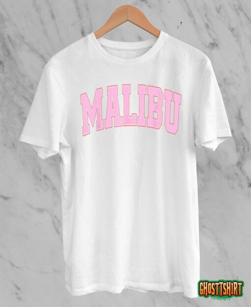 Preppy Varsity Style Pink Malibu California Trendy Costume T-Shirt