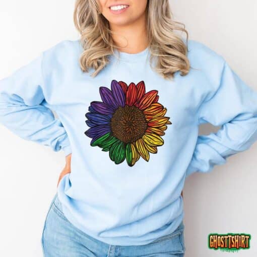 Rainbow Sunflower LGBTQ Flag Pride Month Tank Top