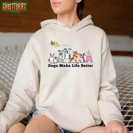 Red and Howling Dogs Make Life Better T-Shirt