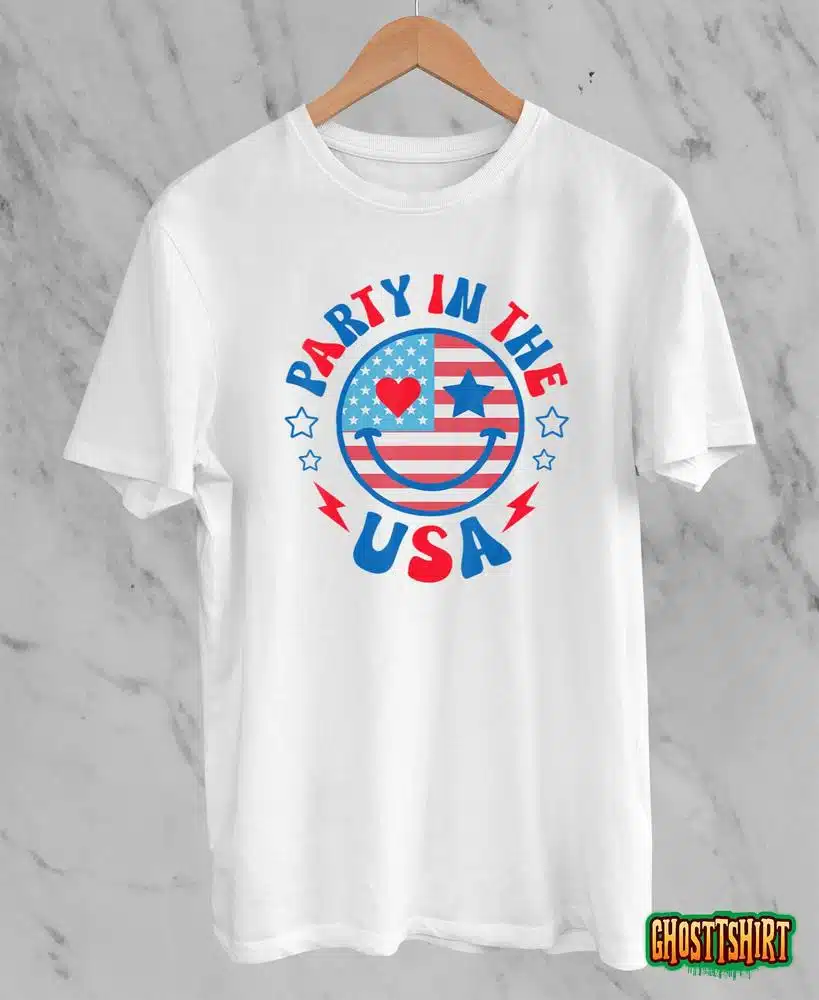 Retro Party in the Usa 4th of July America Patriotic T-Shirt
