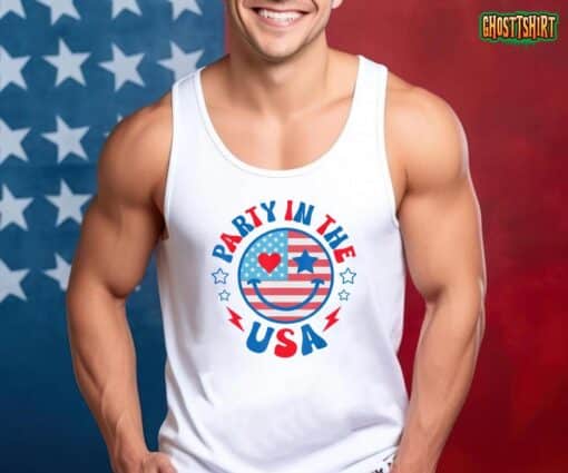 Retro Party in the Usa 4th of July America Patriotic T-Shirt