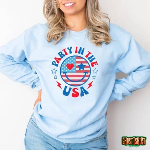 Retro Party in the Usa 4th of July America Patriotic T-Shirt