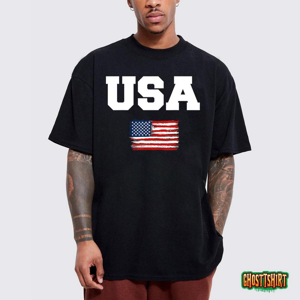 Usa Flag Patriotic 4th Of July America Day Of Independence T-Shirt