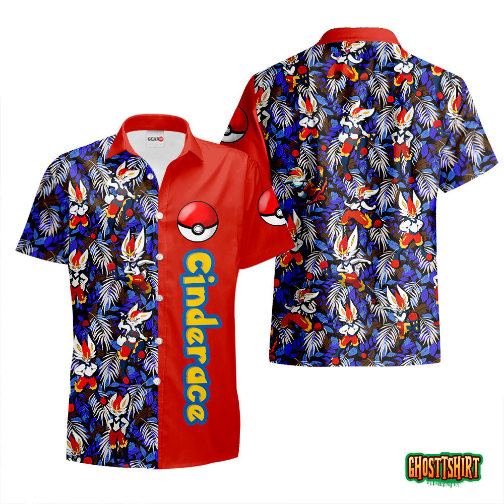 Cinderace Anime Hawaiian Shirts