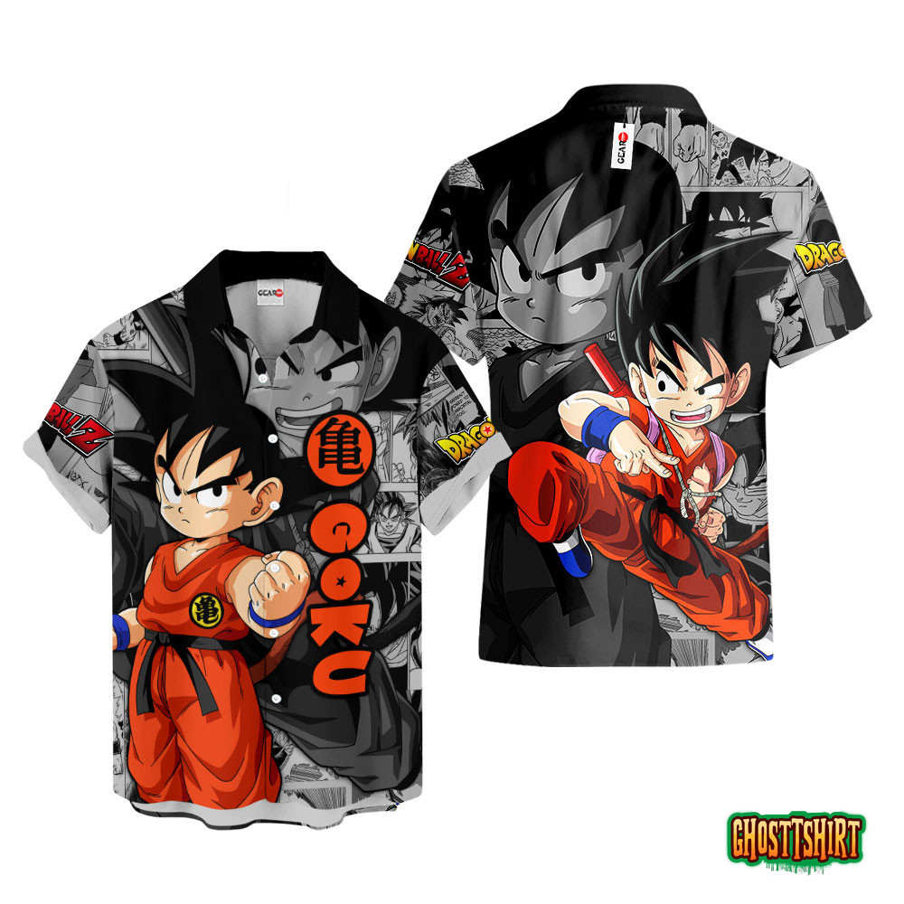 Goku Kid Anime Hawaiian Shirts V1