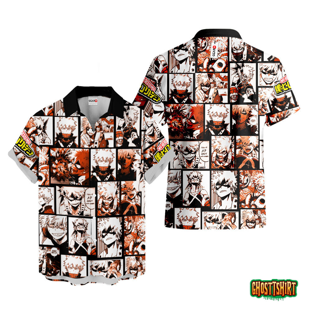 Katsuki Bakugo Anime Hawaiian Shirts