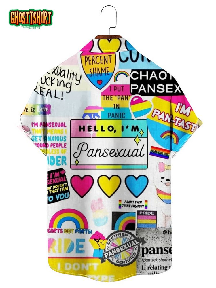 Pansexual Collage Print Hawaiian Shirt