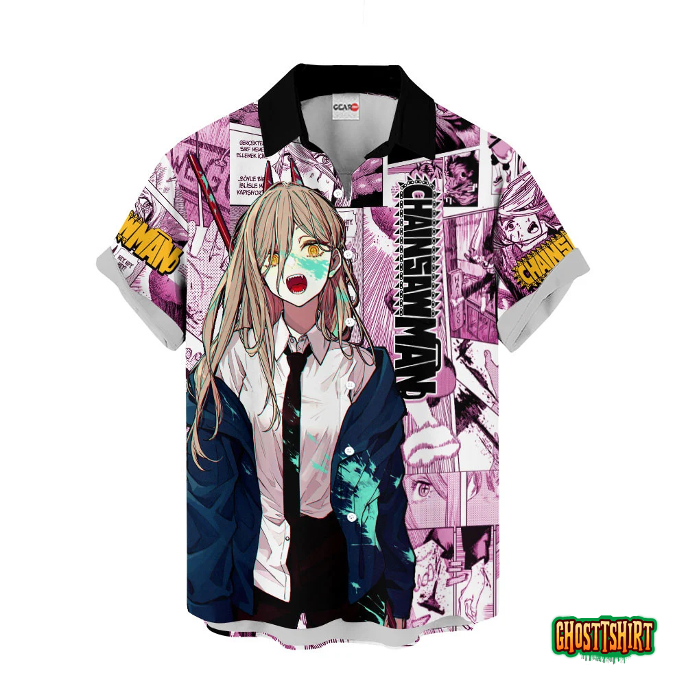 Power Anime Hawaiian Shirts