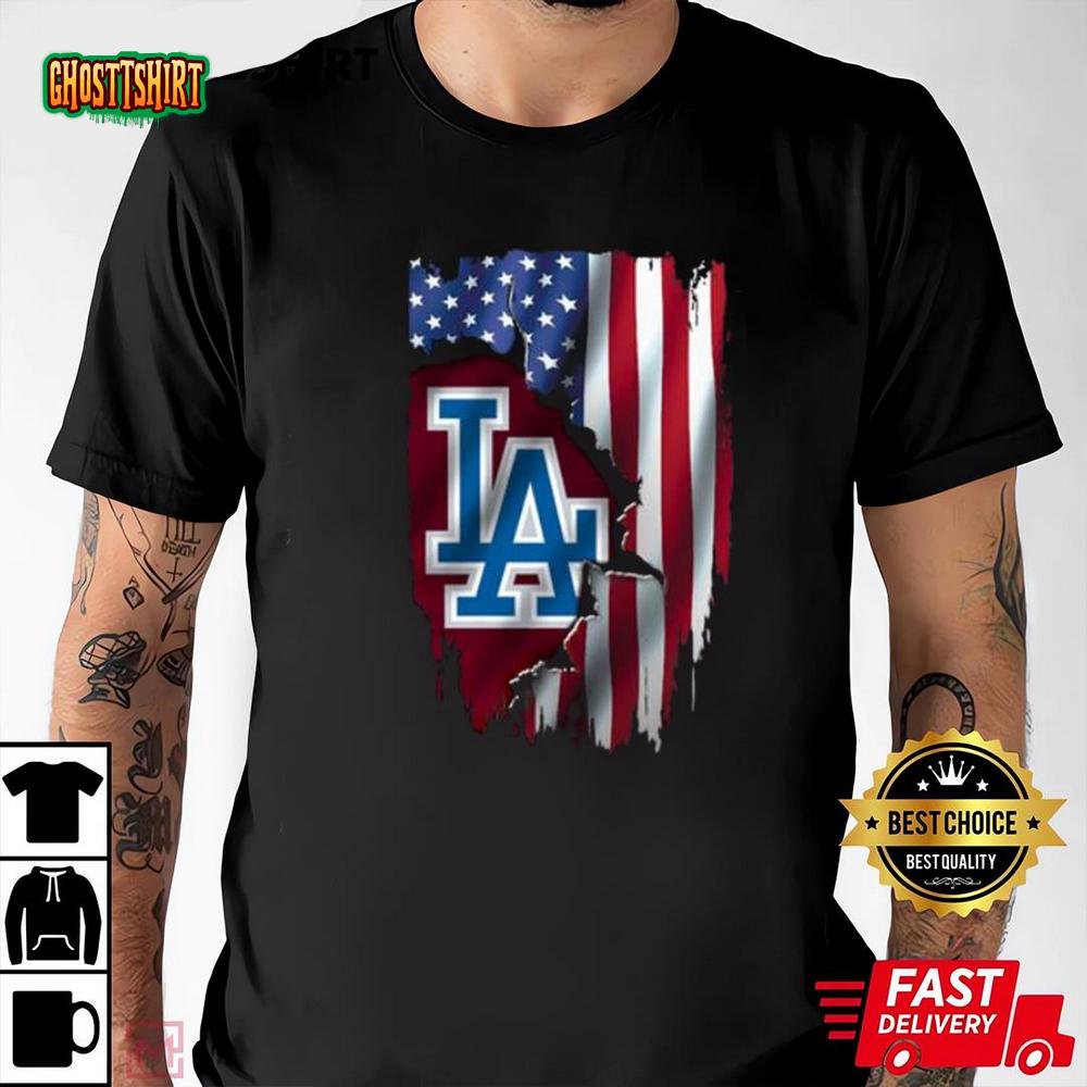 American Flag Mlb Los Angeles Dodgers Shirt