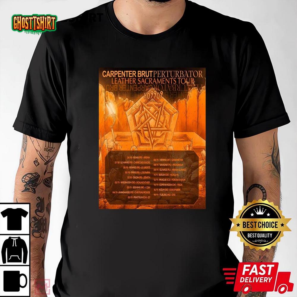 Carpenter Brut Perturbator Tour 2023 Poster T-Shirt