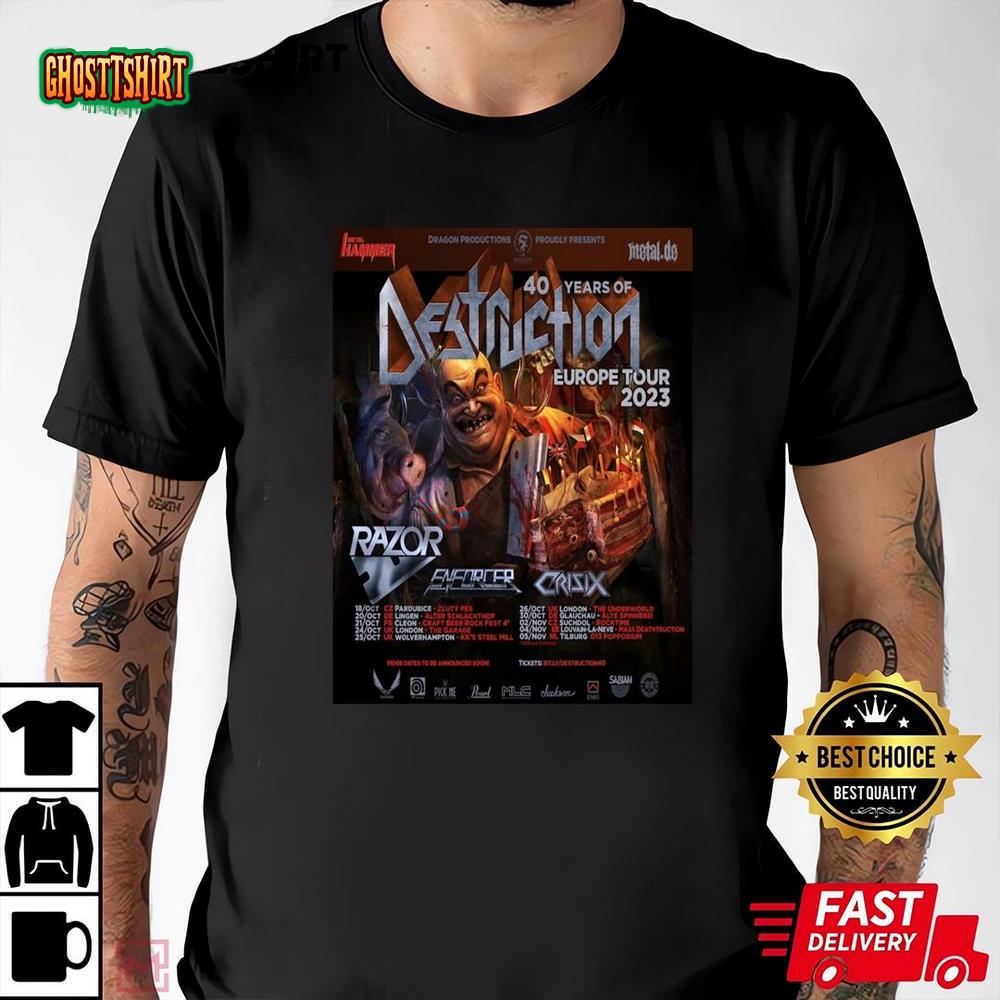 Destruction Tour 2023 Poster T-Shirt