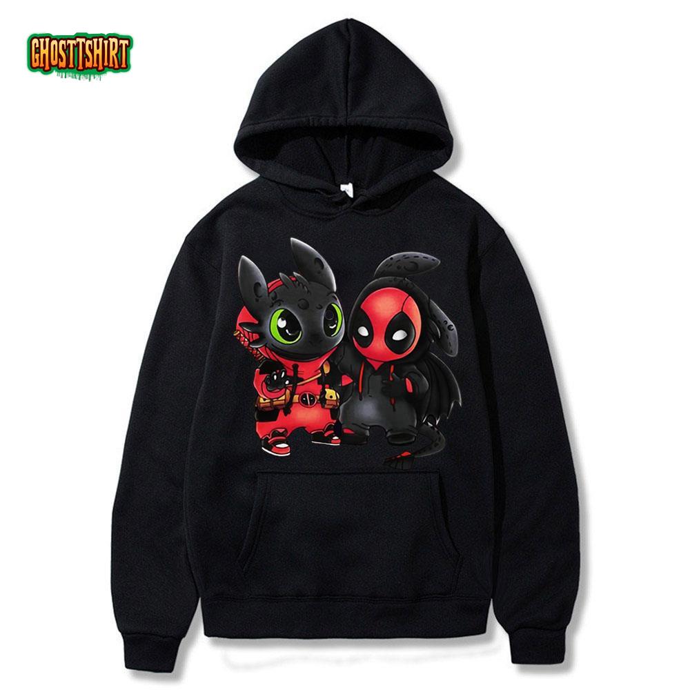 Disney Marvel Toothless And Deadpool Costume Friends T-Shirt