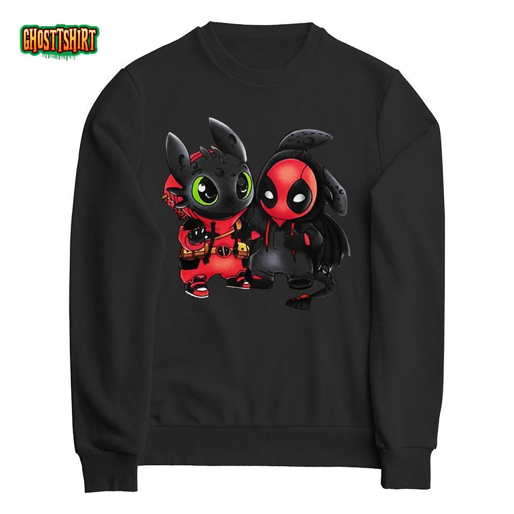 Disney Marvel Toothless And Deadpool Costume Friends T-Shirt