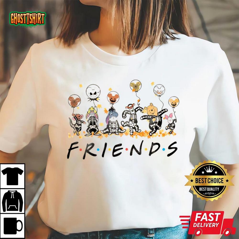 Disney Winnie The Pooh And Friends Costume Skeleton Halloween Shirt ...