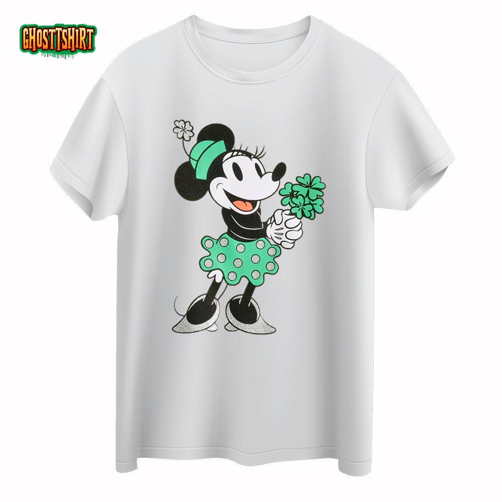 Disneys Minnie Mouse St Patricks Day T Shirt For Girls