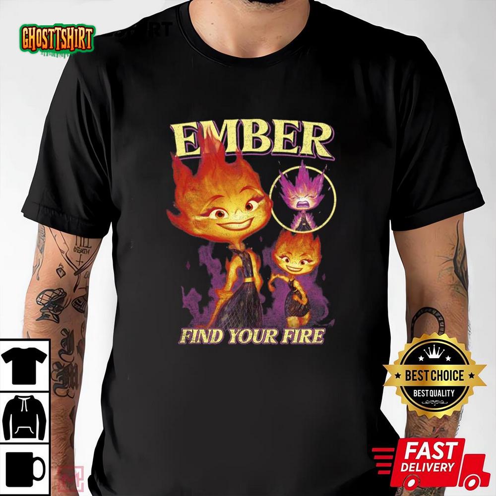 Find Your Fire Ember Portrait Comfort Colors Shirt, Elemental Ember ...