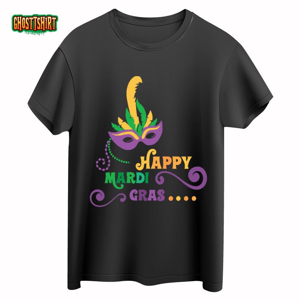 Happy Mardi Gras T-Shirts For Women