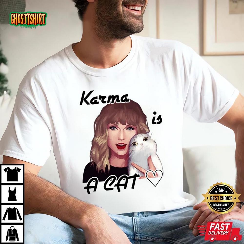 Karma Is A Cat Taylor Swift Midnights Album 3am Edition T-shirt